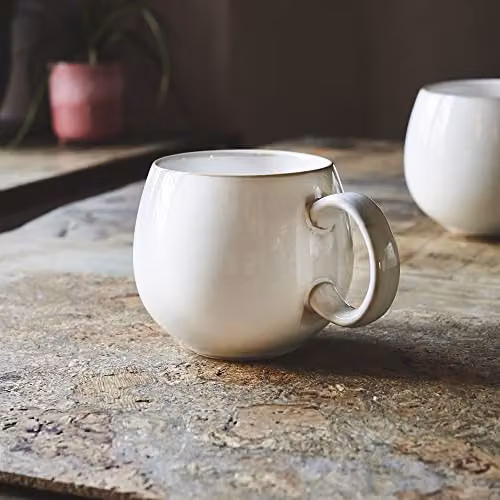 Cooks Professional Set of 4 Nordic Stoneware Mugs, White, 490ml per Mug – 3