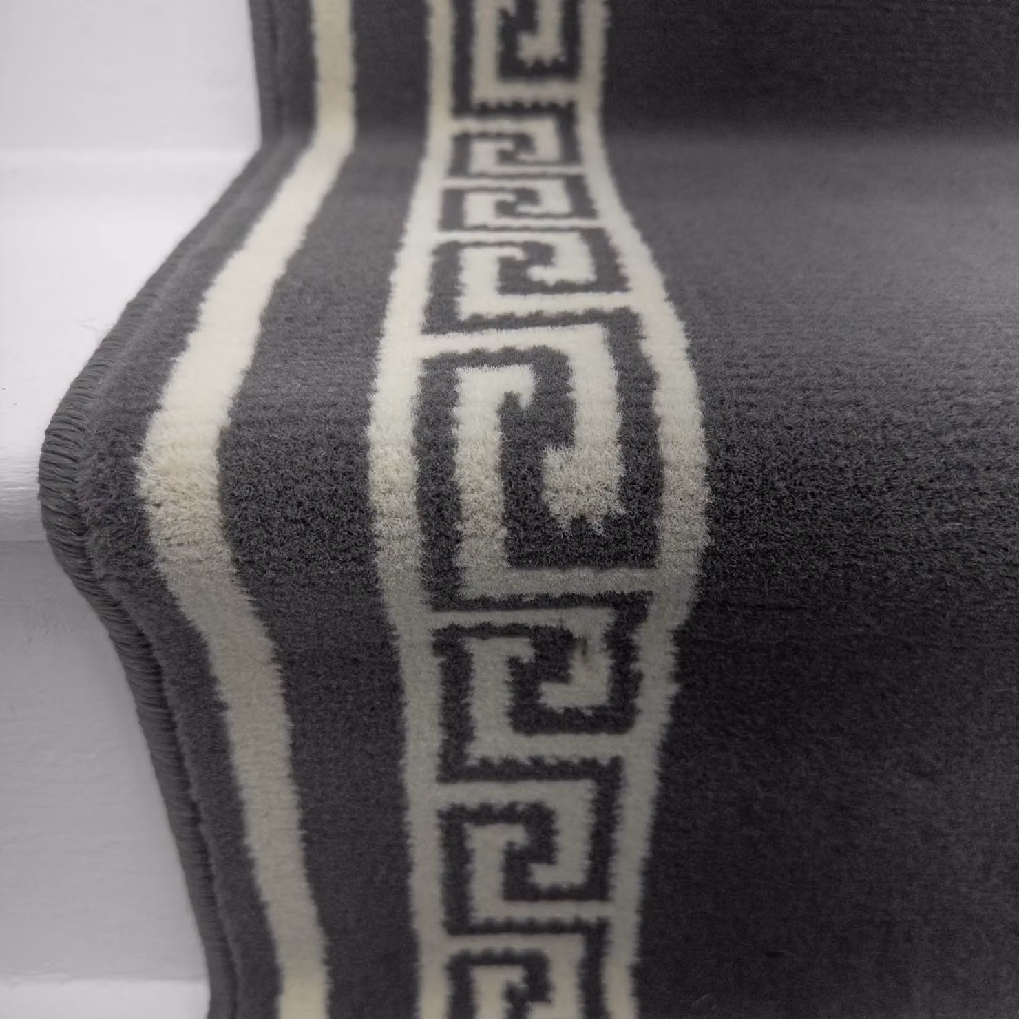 runrug Grey Key Soft and Comfortable Stair Runner, W: 70 cm, L: 480 cm – 8