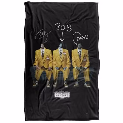 LOGOVISION Beetlejuice Beetlejuice Shrinker Group Silky Touch Super Soft Fleece Throw Blanket, Multicolour, W/D/H: 91 x 147 cm