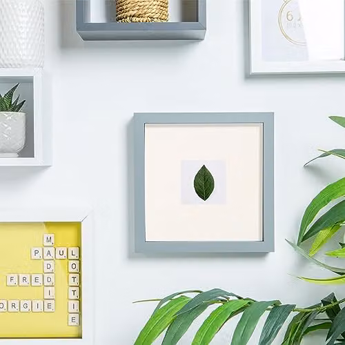 Nicola Spring Square Single Tabletop Photo Frame in Grey and White – 2