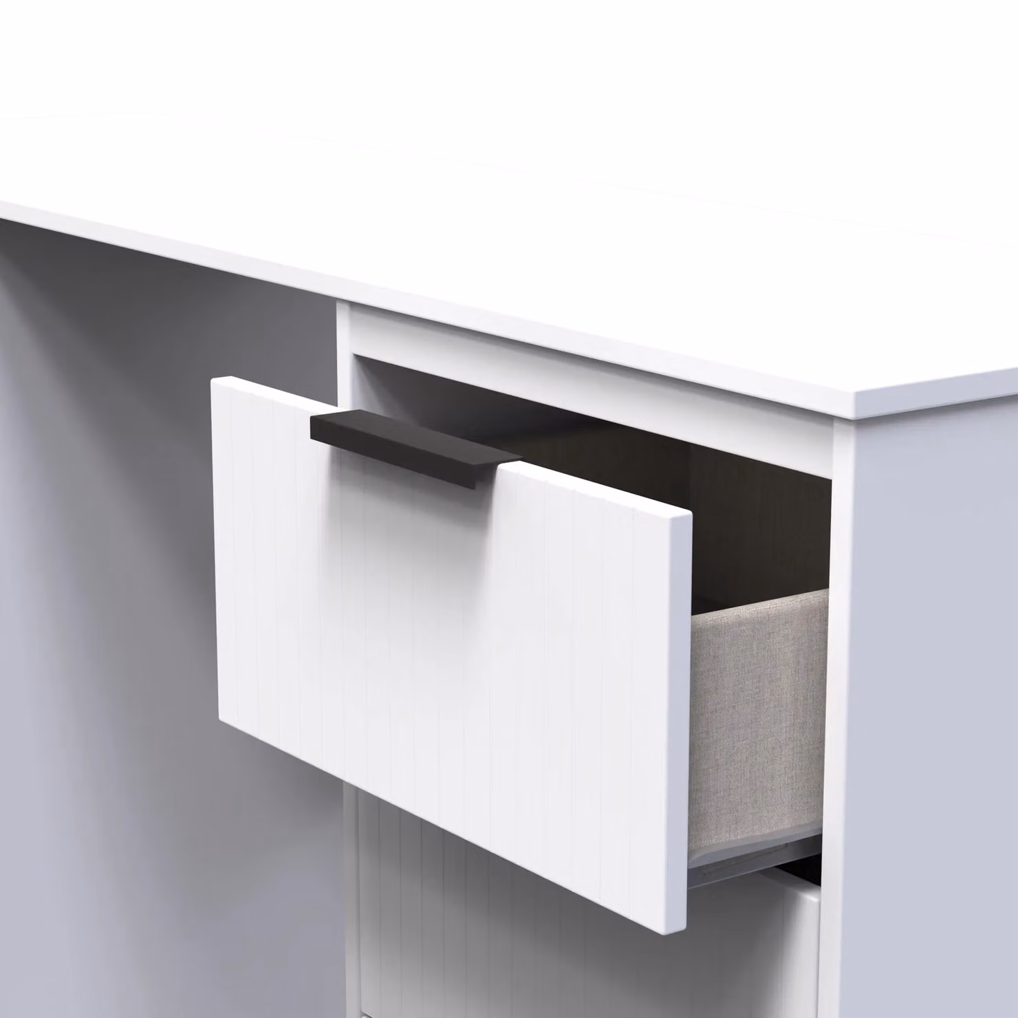 Ready Assembled 2 U Denver 6 Drawer Kneehole Desk in White – 2