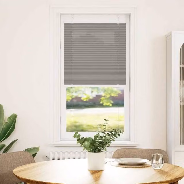 Berkfield Home Single Pleat Fabric Blind in Anthracite Grey, W: 55 cm, H: 150 cm