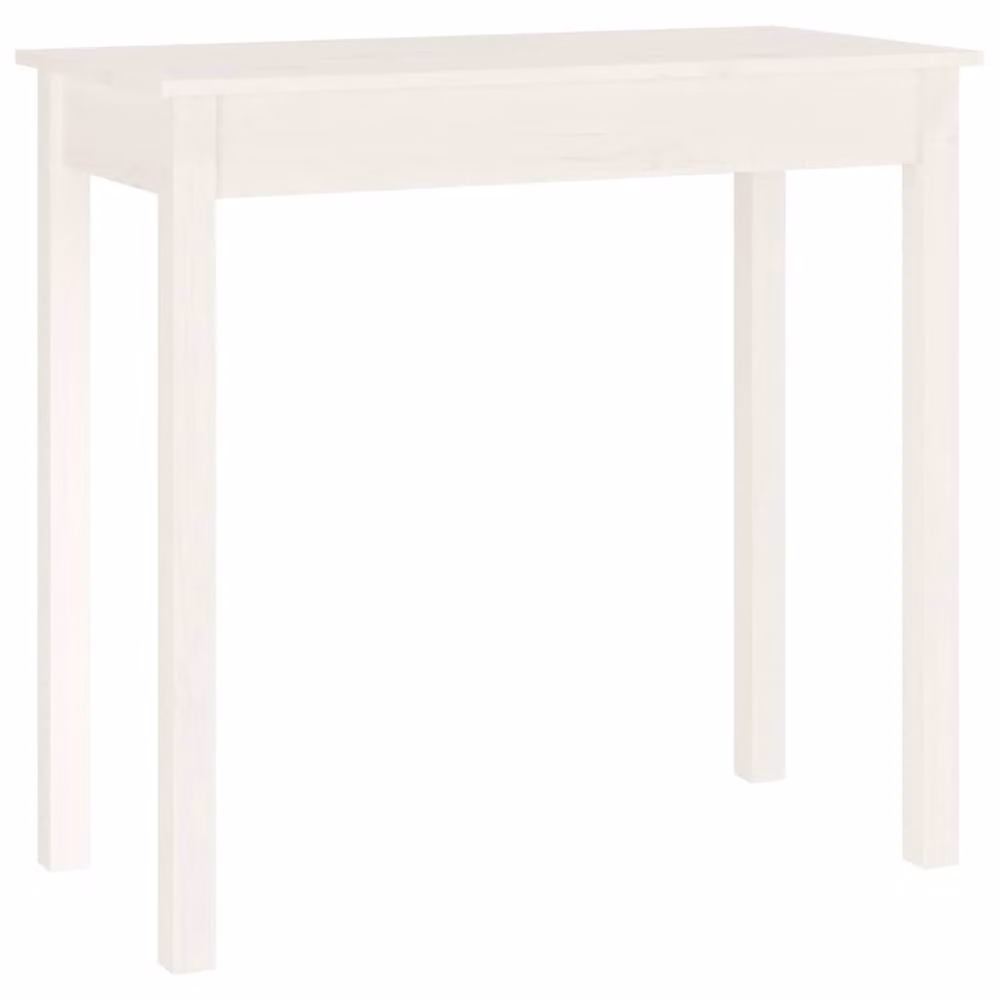 Berkfield Home Beautiful White Solid Wood Pine Console Table W/D/H: 80 x 40 x 75 cm – 2