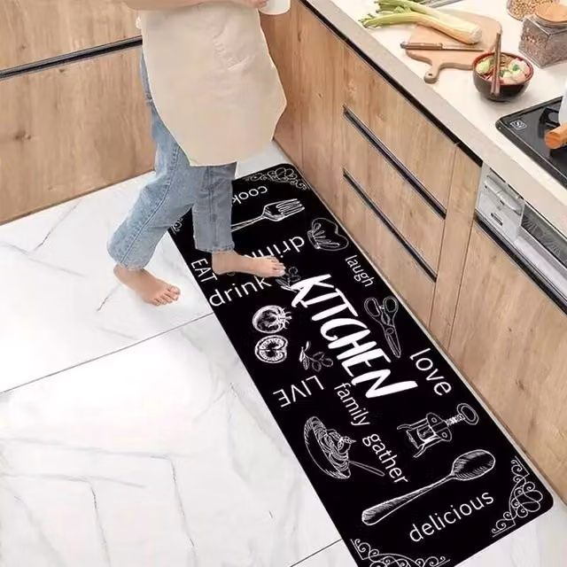 SPETLEK Skull Non Slip Kitchen Mat, Black, W: 40 cm, L: 120 cm
