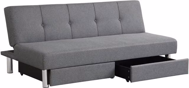 Costway 3 Seat Convertible Sofa Bed in Grey