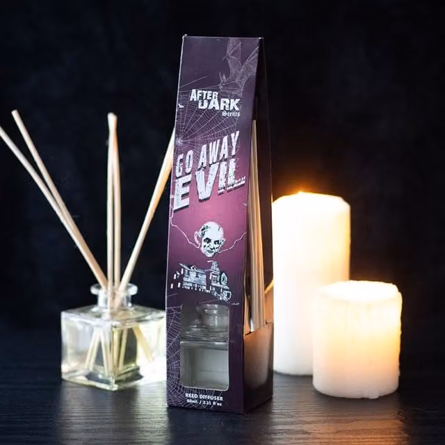 Kingsbury Gifts After Dark Floral Reed Diffuser with Transparent Glass and Wood Elements