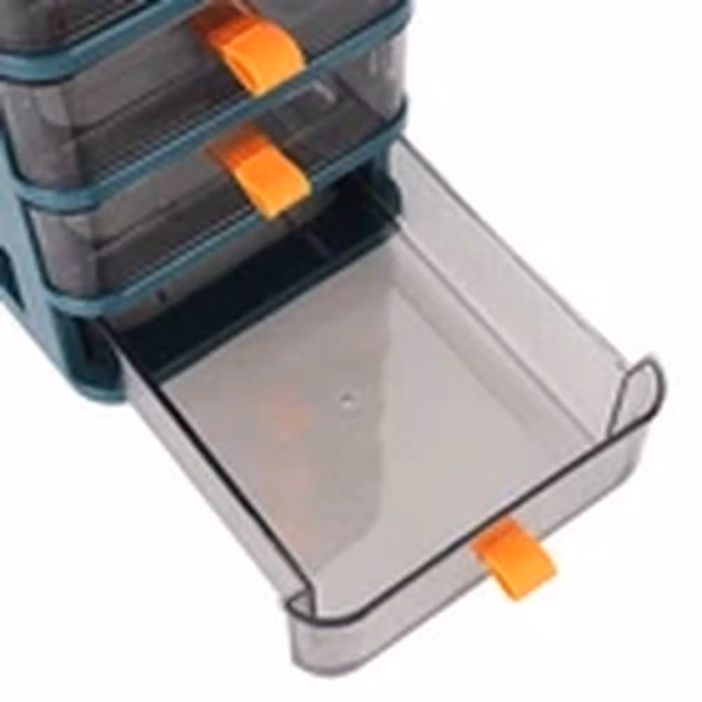 Havendro White 2 Tier Small Desktop Storage Drawers Stackable Mini Drawer Box – 2