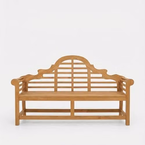 Royalcraft Ciara 3-Seater Classic Acacia Wood Garden Bench in Natural Brown, W/D/H: 180 x 90 x 53 cm