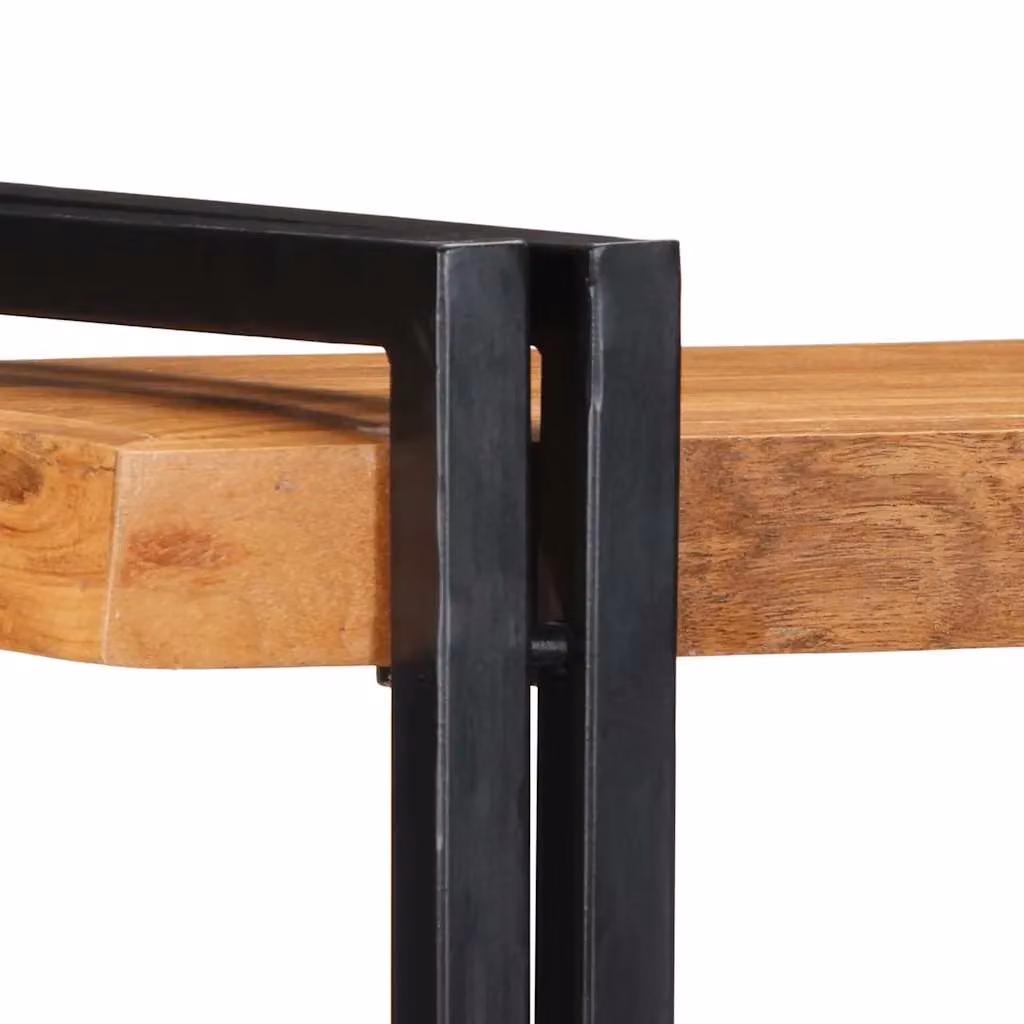 Berkfield Home Wall Mounted Acacia Wood Shelf in Brown, W/D/H: 70 x 33 x 35 cm – 4