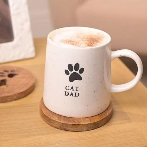 Widdop and Co Best of Breed Paw Print Stoneware Ceramic Mug, White, 350 ml – 2