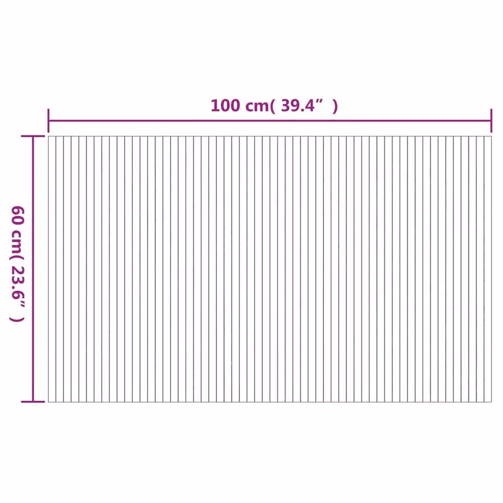 Berkfield Home Rectangular Striped Brown Bamboo and Polypropylene Rug, W/D/H: 60 x 100 cm – 4