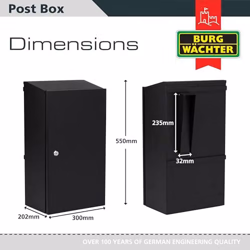Burg-Wächter Steel Letterbox, Black – 4