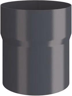 Lindab Steel Downpipe Connector, 120 mm, Grey
