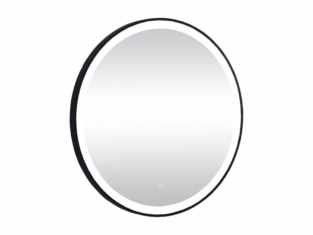 NUMEA Round Illuminated Black Bathroom Mirror with LEDs, Diameter: 80 cm – 2
