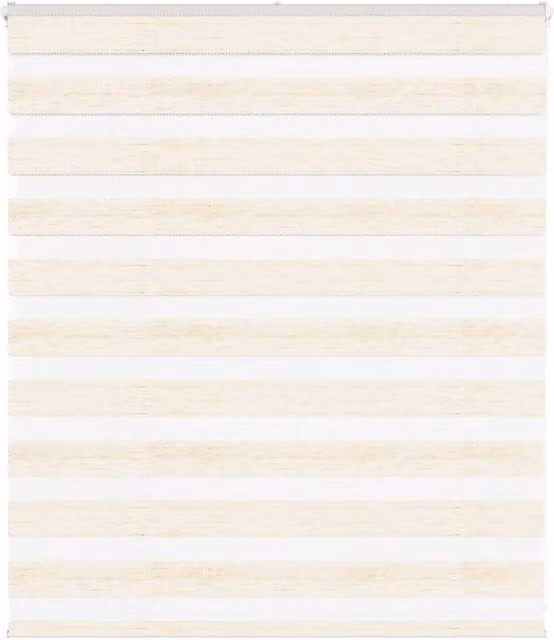 Berkfield Home Zebra Blind in Marble Beige Polyester, W: 125 cm, H: 100 cm