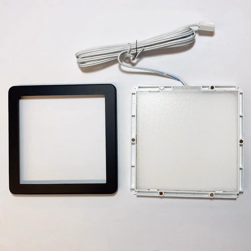 Loops 6x Matt Black Ultra-Slim Square Under Cabinet Kitchen LED Light and Driver Kit with Warm White Diffused Light – 2
