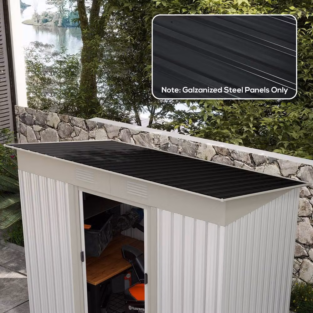 STILVORA Set of 12 Galvanised Steel Roof Sheets in Dark Grey – 2