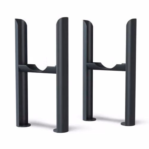 UK Radiators Steel 3 Column Freestanding Radiator Feet in Matt Anthracite Grey