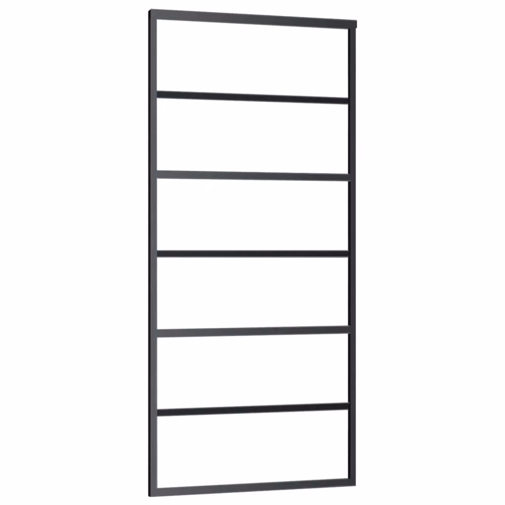 Berkfield Home Sliding Glass and Aluminium Door, Black, W: 90 cm, H: 205 cm – 2