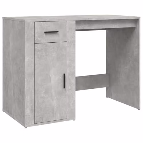 vidaXL Modern Computer Desk in Grey, W/D/H: 100 x 49 x 75 cm – 1