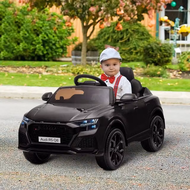 HOMCOM Licensed Audi RS Q8 6V Electric Ride On Car with Light and Sound Effects, Black