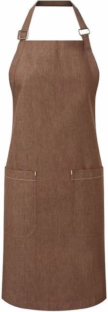Premier Fairtrade Certified Brown Cotton Denim Apron for Adults