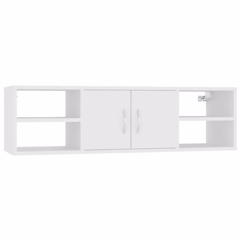 Berkfield Home Wall Mounted Shelf in White, W/D/H: 102 x 29 x 29 cm – 2