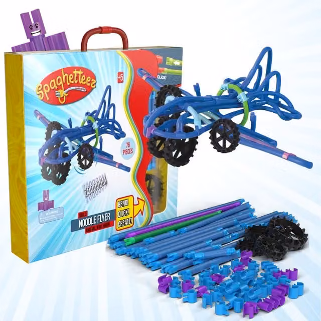 CLICS Spaghetteez Noodle Flyer Multicolour Connecting Vehicle Toy