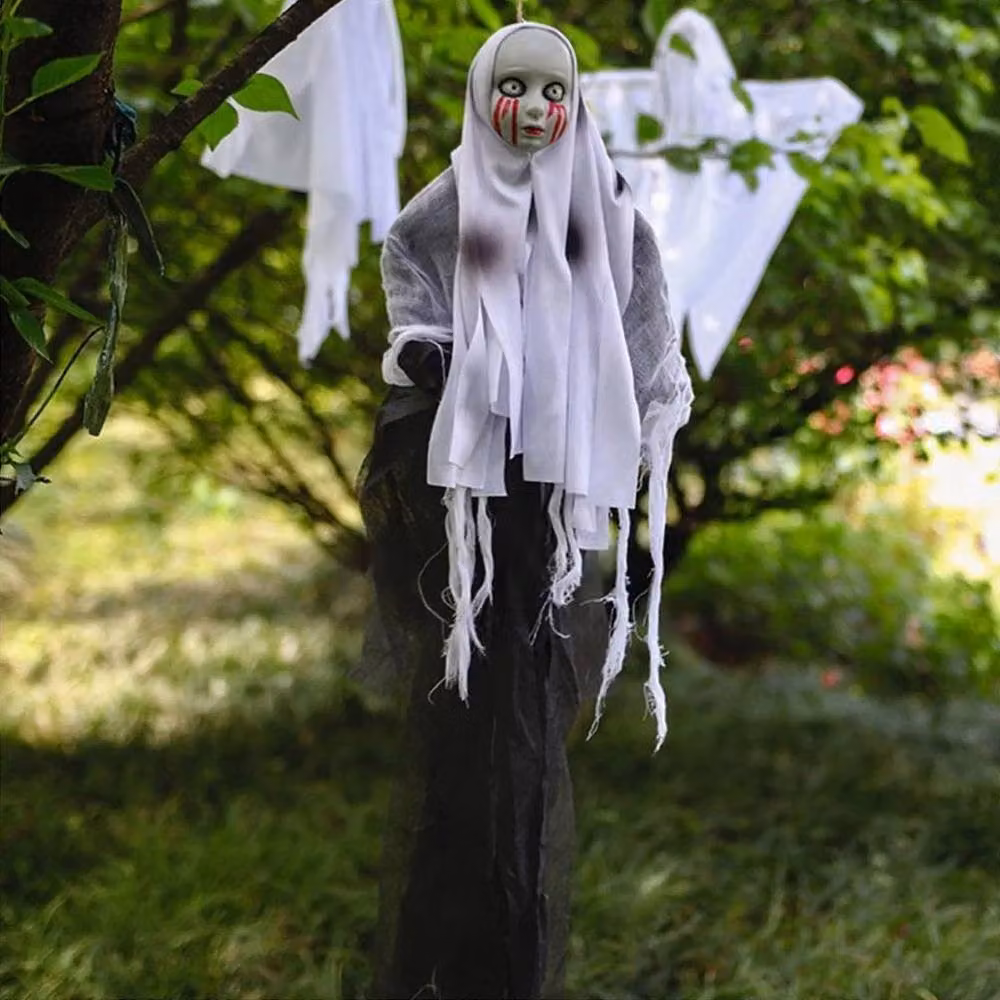 SPETLEK Huge Halloween Animated Sound Ghoul Figure in Grey, W/D/H: 60 x 100 cm – 5