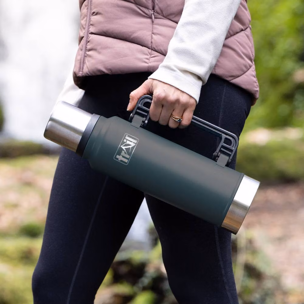 Trail Stainless Steel Vacuum Flask with Handle in Dark Grey, 1000-1300ml – 6