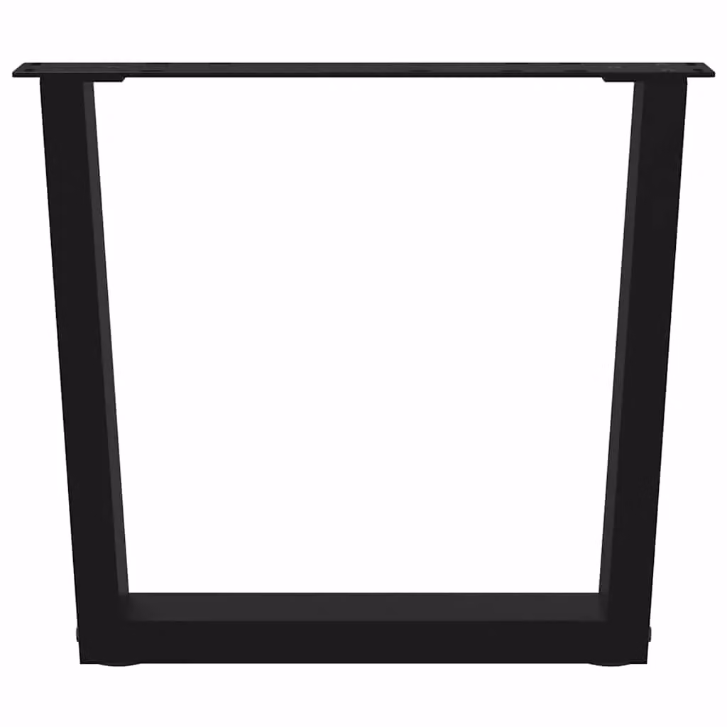 Berkfield Home V-Shape Dining Table Legs, 2 Pieces, Black Steel, H: 60 cm, W: 42-43.3 cm – 2