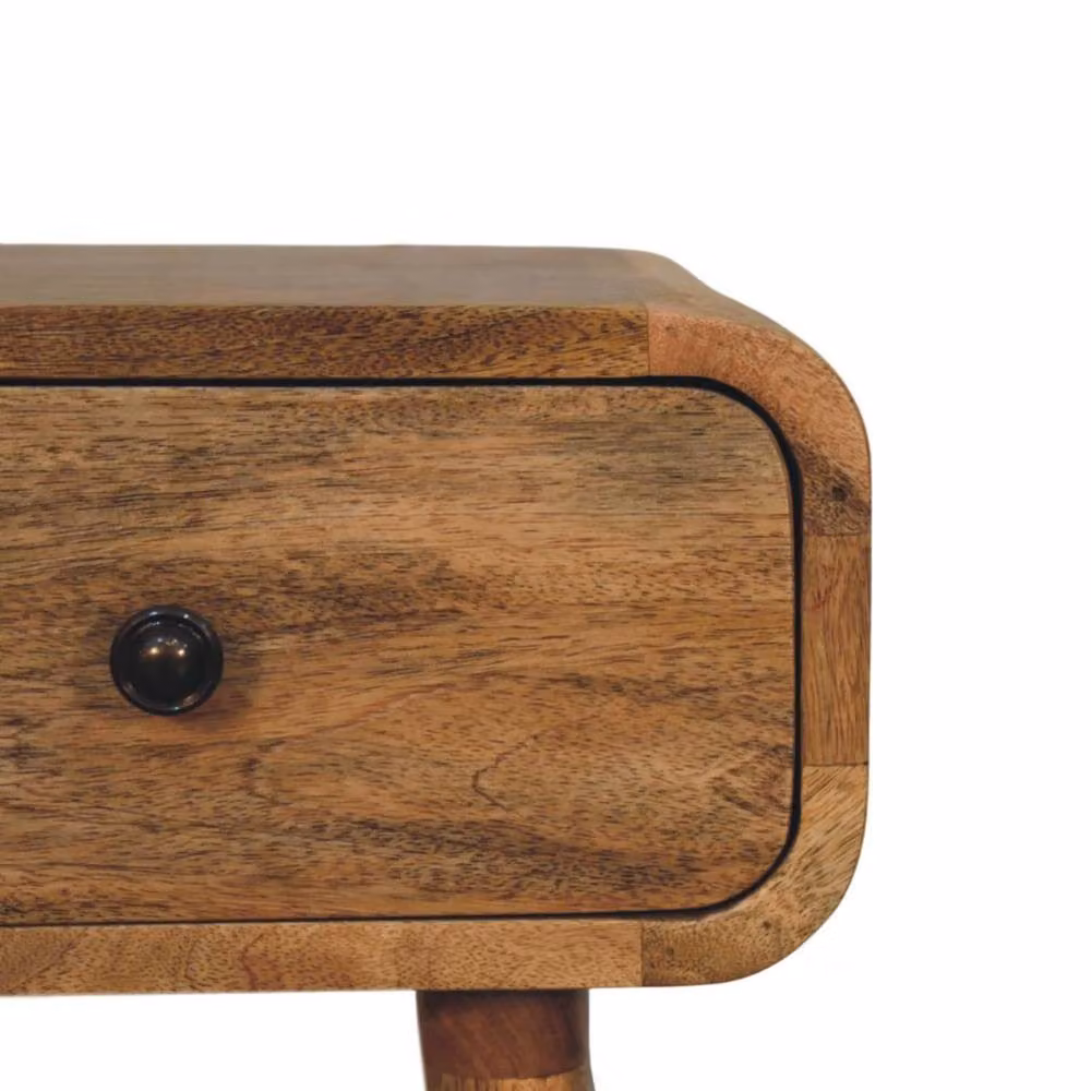 Wyld Haus Vicenza Mango Wood Nightstand with Drawer, Brown, W/D/H: 30 x 30 x 49 cm – 3