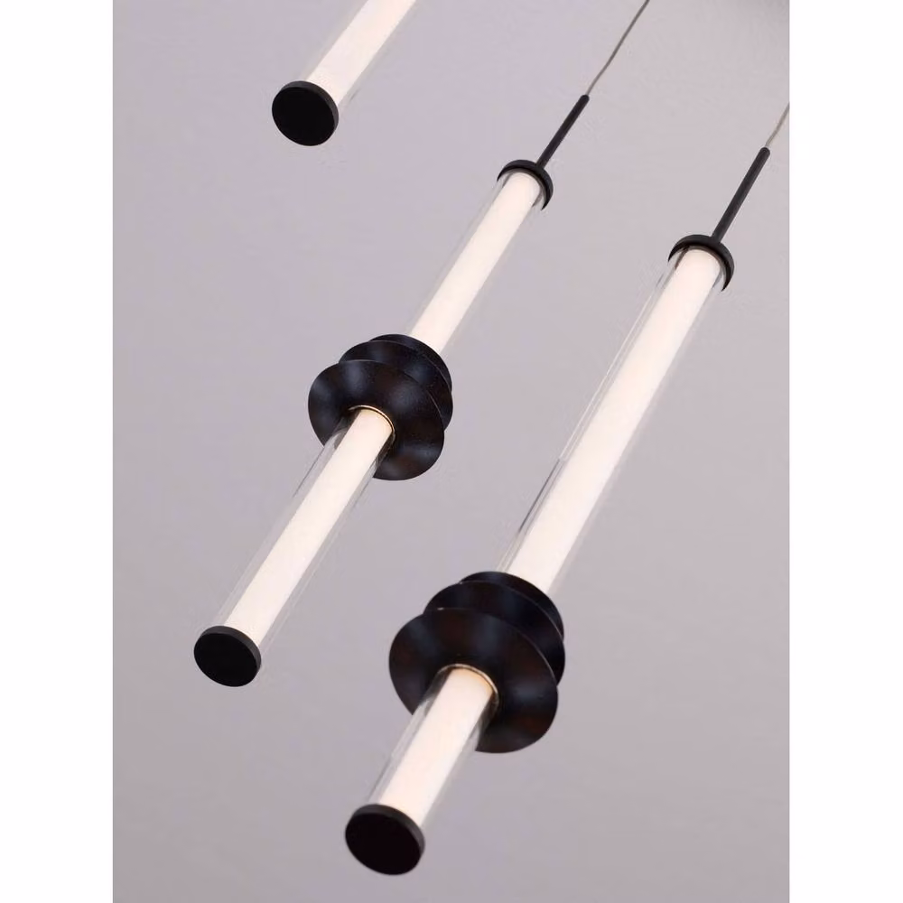 Netlighting Stalactite Cluster Pendant Light in Black, Dimmable 18W LED, 1346lm, Warm White – 3