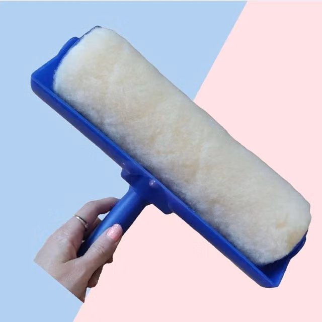 SupaDec Blue Polyester Decorator Roller and Shield with Frame for Water Based Paint, W: 22.86 cm, D: 38 cm – 2