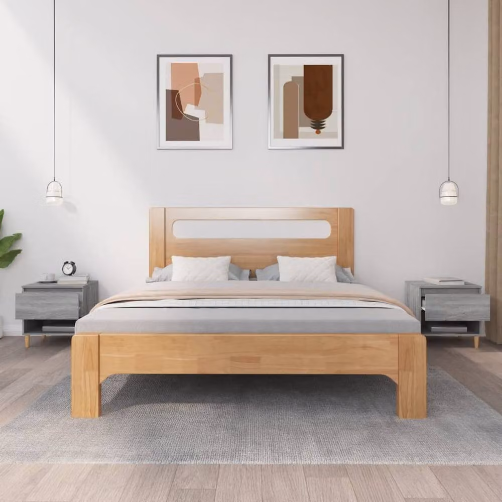 Berkfield Home Set of 2 Grey Sonoma Bedside Tables, W/D/H: 50 x 46 x 50 cm – 2
