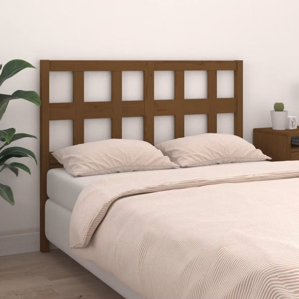 Berkfield Home Rustic Solid Wood Pine Bed Headboard, Honey Brown, W: 205.5 cm, D: 4 cm, H: 100 cm – 2