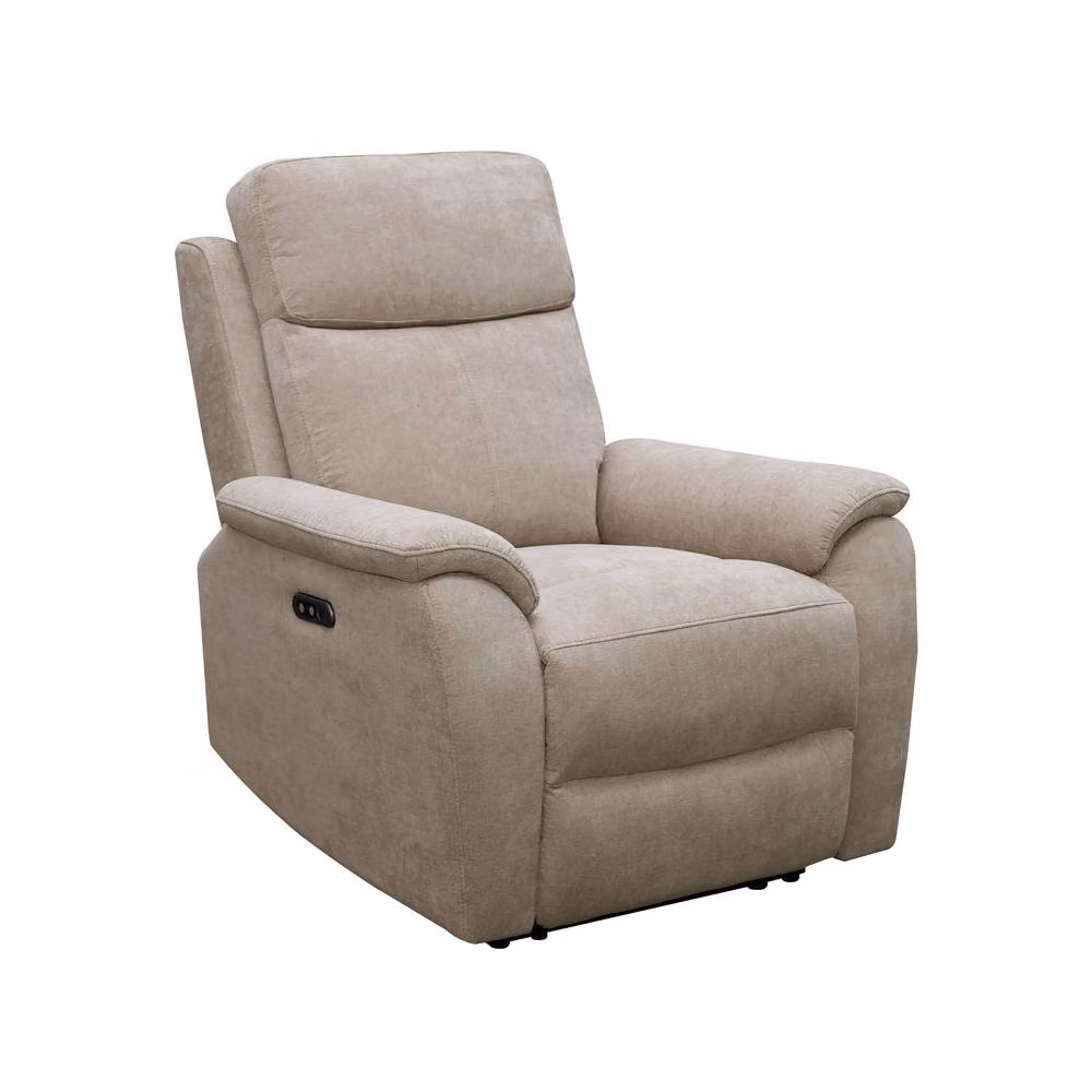 Aspire Richmond Single Seater Power Recliner Armchair in Natural Chenille Fabric – 2