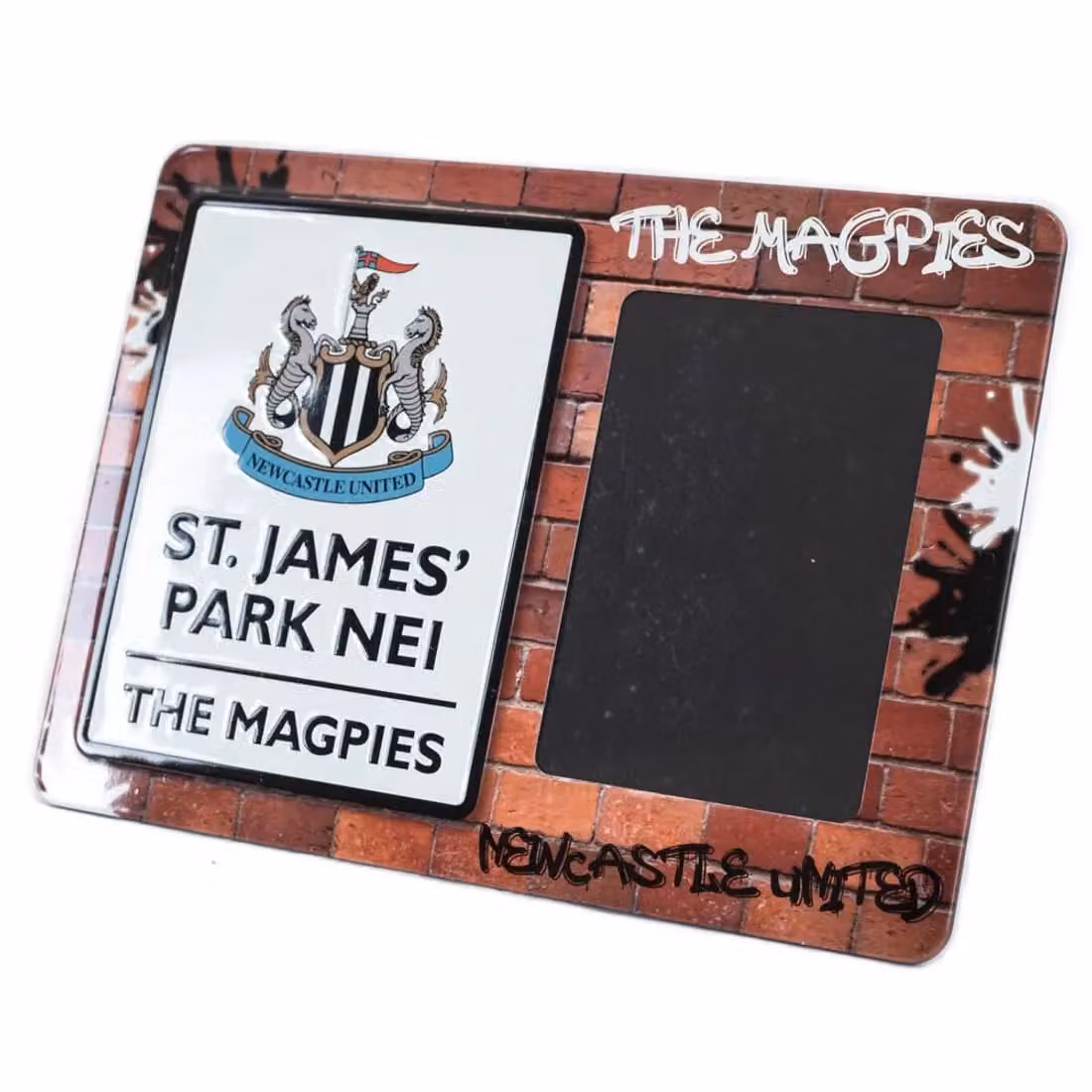 Newcastle United FC St James Park Photo Frame Sign, Black Metal Tabletop Rectangular Design – 3