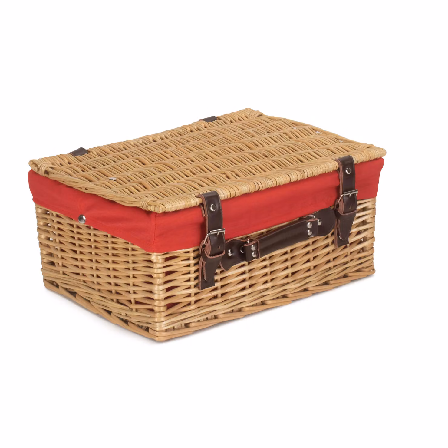 Red Wicker Hamper with Cotton Lining – 2
