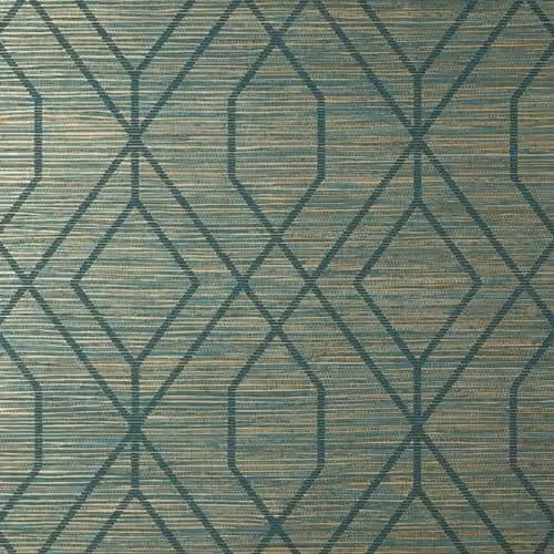 Crown Abstract Geometric Petrol Teal Washable Wallpaper Roll