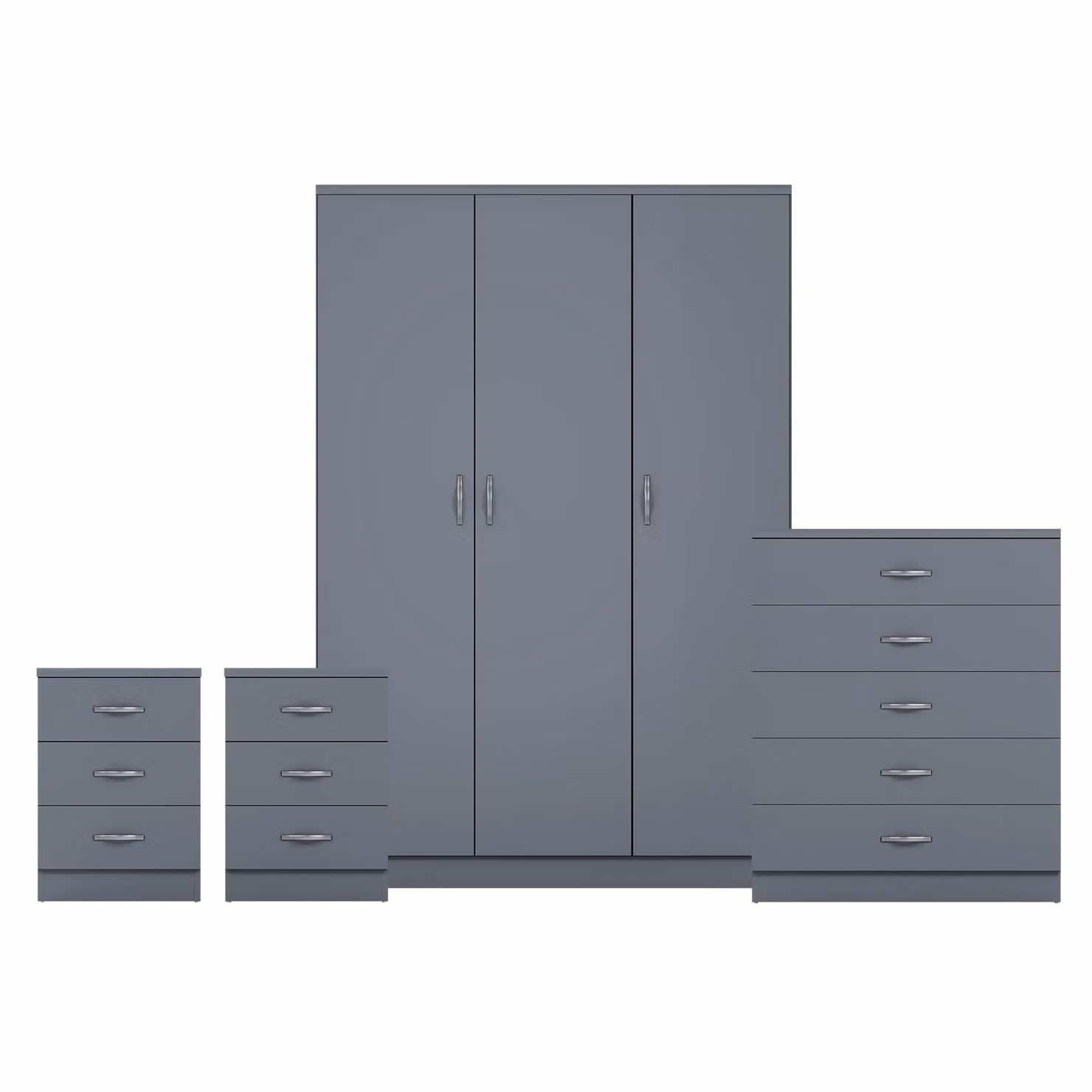 Vida Designs 4 Piece Modern Grey Bedroom Set – 2