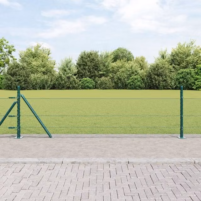 Berkfield Home Green Steel Hexagon Fence