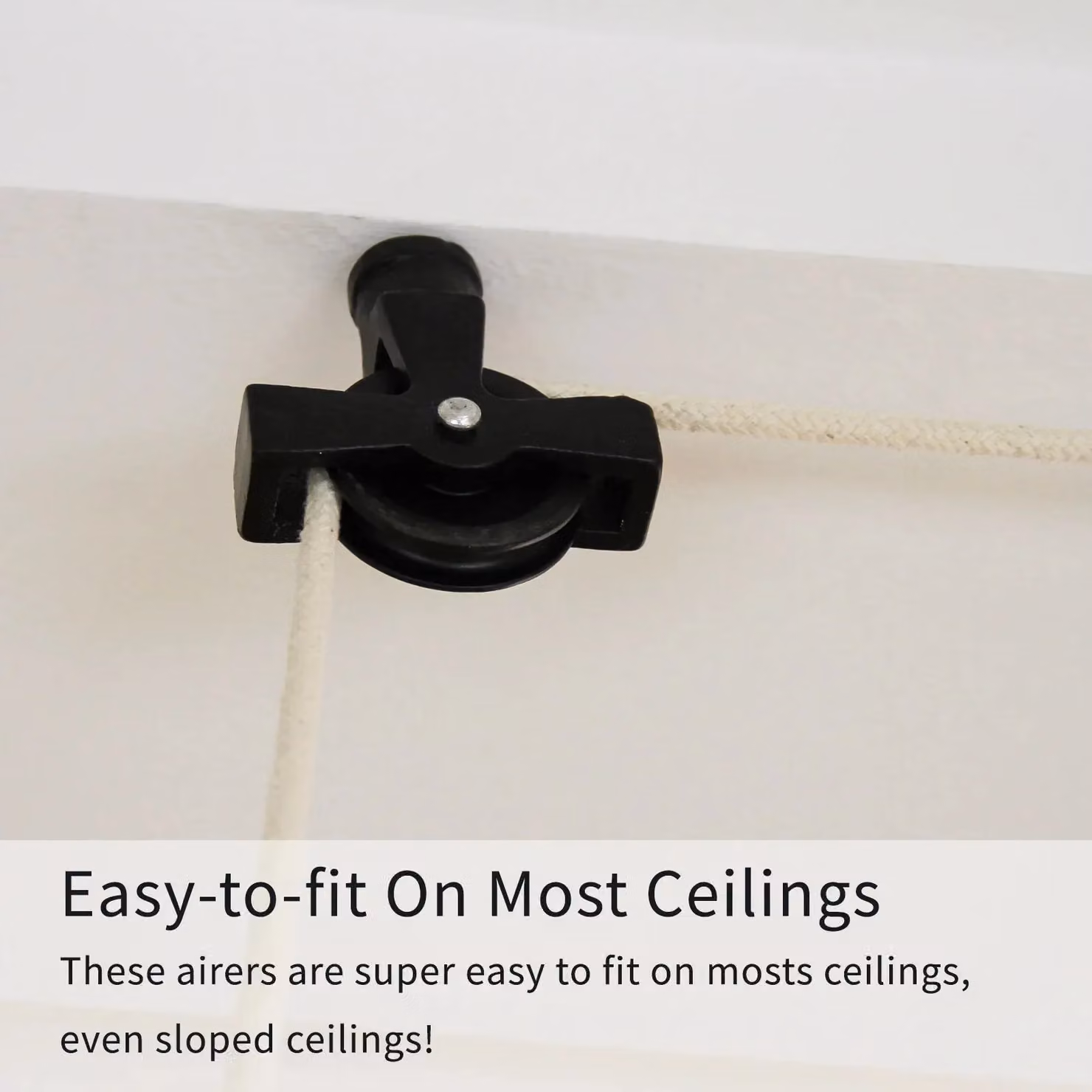 Monstershop Clothing Airer Ceiling Pulley in Black – 4