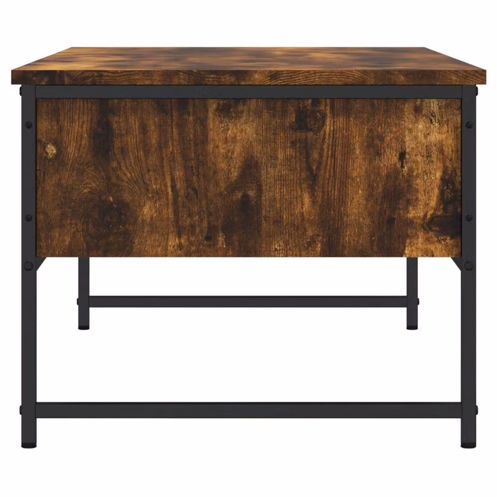 Berkfield Home Smoked Oak Decorative Coffee Table in Brown, W: 101 cm, D: 49 cm, H: 39.5 cm – 3