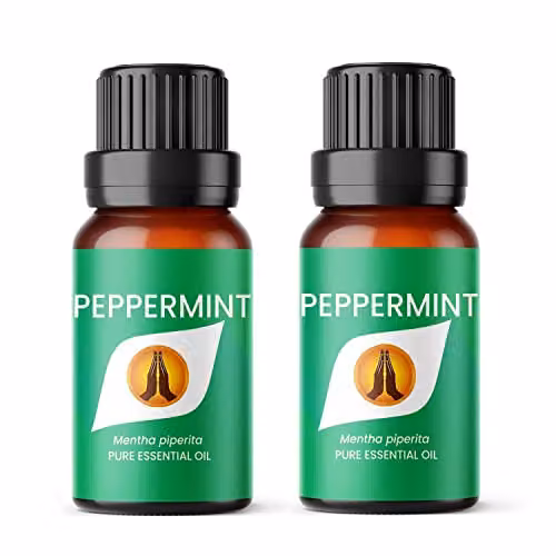 Aroma Energy Peppermint Pure Essential Oil, 2 x 10ml, Green – 1