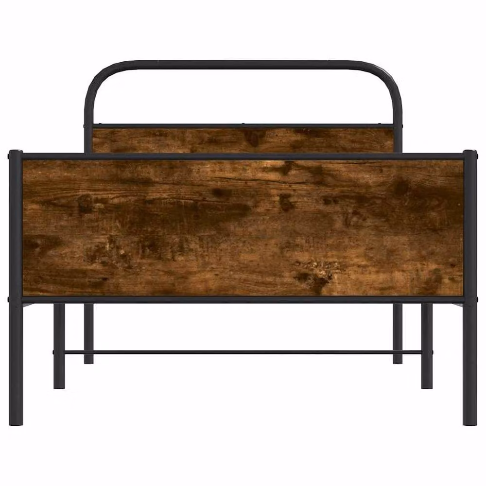 Berkfield Home Sonoma Oak Bed Frame in Brown, W/D/H: 90 x 190 cm – 3