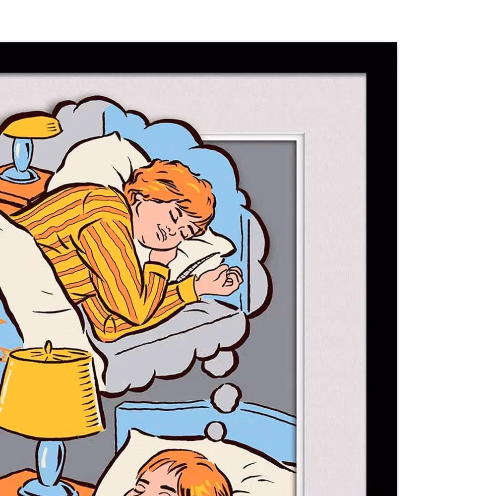 Steven Rhodes Dreams Breakout Framed Multicolour Retro Abstract Illustration Poster – 2