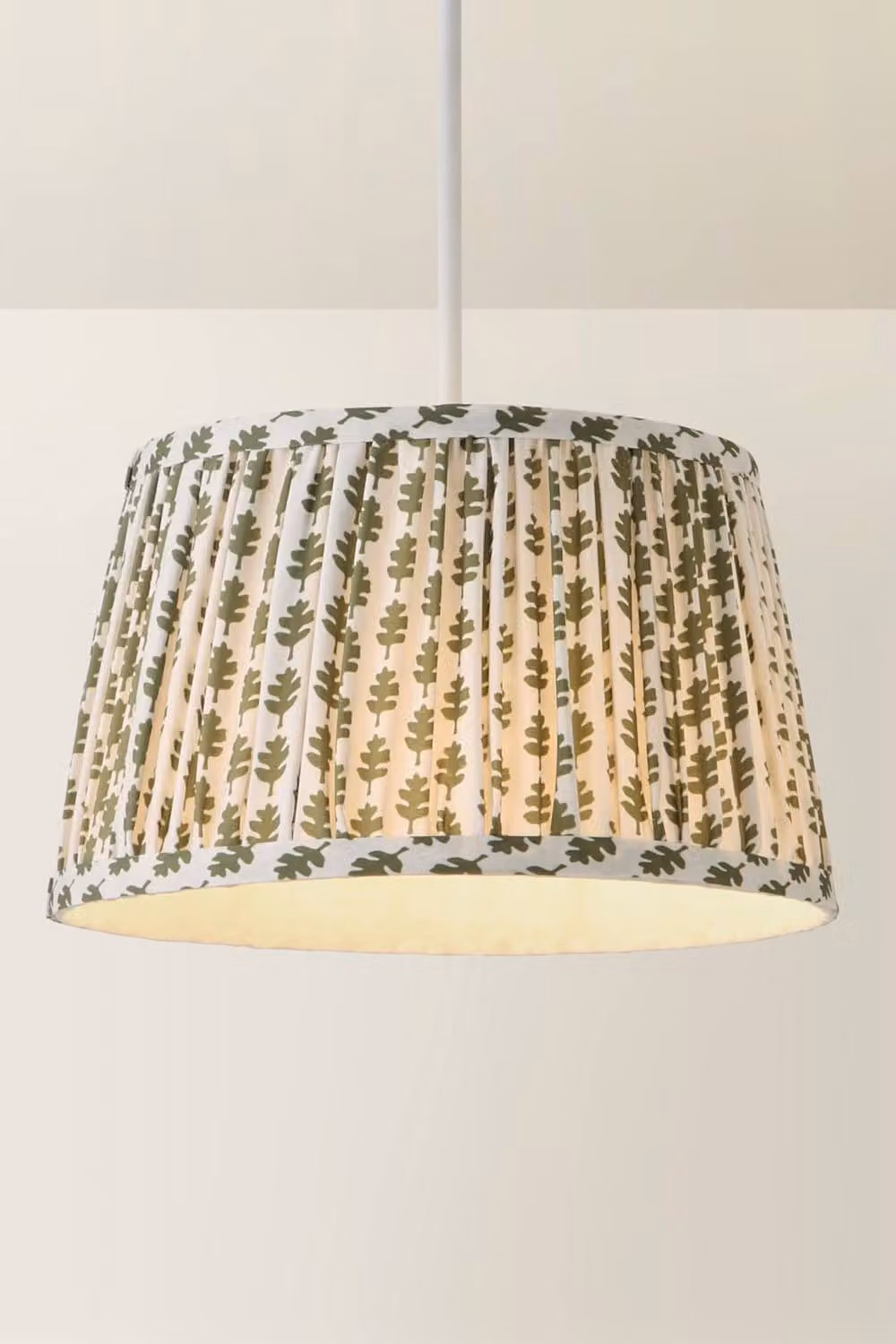 ValueLights Grange Small Floral Pleated Ceiling Pendant Lamp Shade in Green and Blue, Diameter: 25 cm – 2