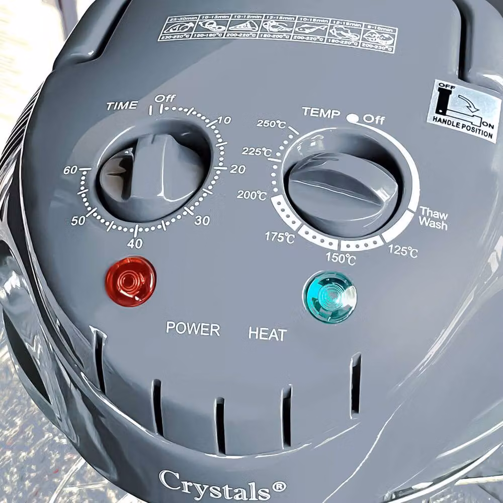 Crystals 17L Halogen Convection Oven and Air Fryer with Extender Ring, 1400W, Grey – 2