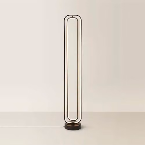ValueLights Infinity Matte Black Revolving Integrated LED Floor Lamp – 1